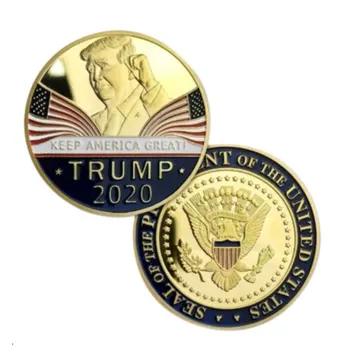 58-ия Президент на САЩ Възпоменателни Монети Президент на Америка Доналд Тръмп Подарък Медальони, Монети Събиране на монети в стил САЩ Икона